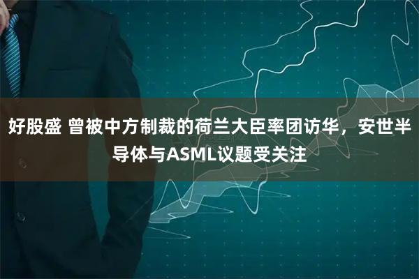 好股盛 曾被中方制裁的荷兰大臣率团访华，安世半导体与ASML议题受关注