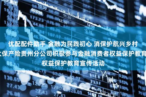 优配配件助手 金融为民践初心 消保护航兴乡村——中国太保产险贵州分公司积极参与金融消费者权益保护教育宣传活动